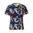 thumbnail image 4 of Vsdgher Astronauts in sport Print Men's Dry Fit Mesh Athletic Shirts Moisture Wicking Tennis T-Shirt Tops, 4 of 9
