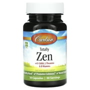 Carlson Totally Zen with GABA, L-Theanine & B Vitamins, 30 Capsules