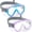 Pink Blue & Purple White, variant on Vvinca Kids Swim Goggles with Nose Cover and Elastic Fabric Strap for Ages 3-14