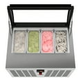 thumbnail image 2 of 32 in. Countertop Ice Cream Display Freezer with Curved Glass Top and 4 Pans, 2 of 16