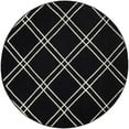 thumbnail image 6 of SAFAVIEH Dhurrie Skyler Geometric Diamonds Wool Area Rug, Black/Ivory, 8' x 10', 6 of 10