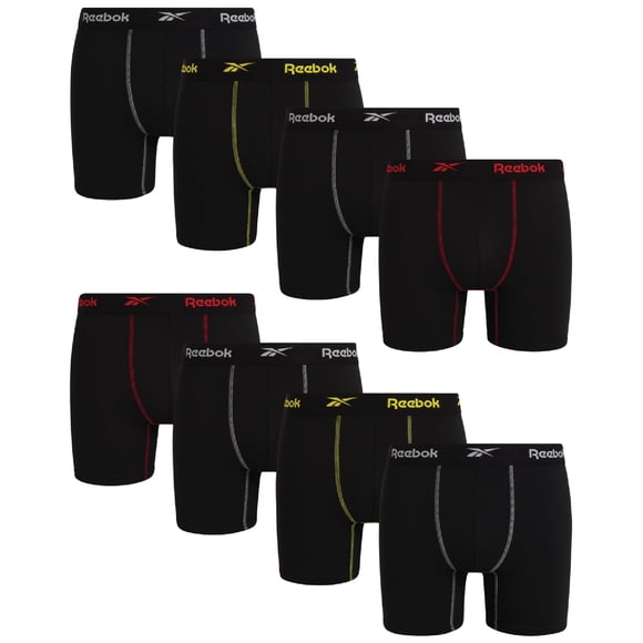 Calzoncillos tipo bóxer Reebok, paquete de 8 unidades, para hombre, Soft Stretch Performance