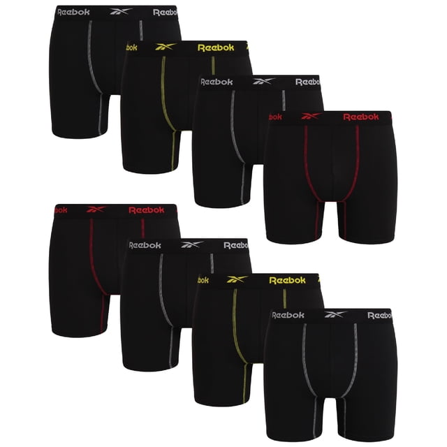 Calzoncillos tipo bóxer Reebok, paquete de 8 unidades, para hombre, Soft Stretch Performance