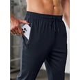 thumbnail image 2 of sogami Men's Joggers with Zipper Pockets Elastic Waist Sweatpants Athletic Pants for Jogging,Running, 2 of 7