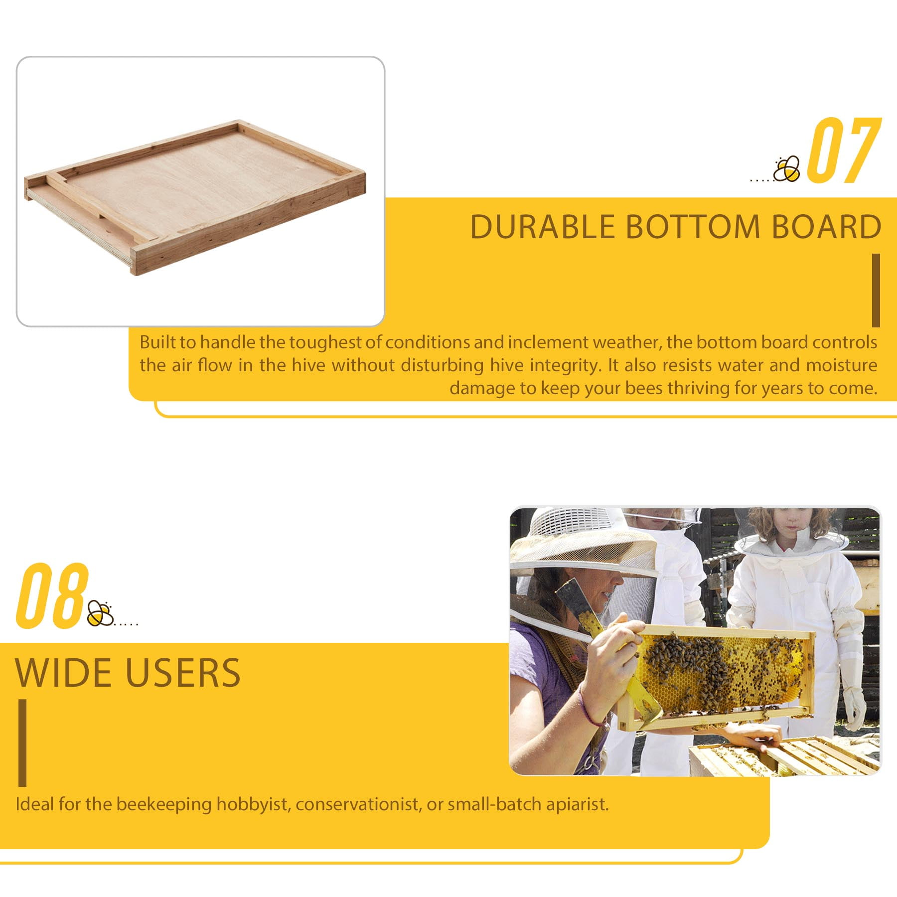 20 Deep 20 Medium 40-Frame Size Beekeeping Kit Bee Hive House Frame Beehive