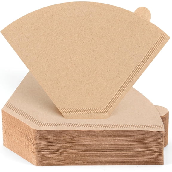 100 Count Coffee Filters, Premium #4 Cone Coffee Filters 8-12 cup, Unbleached Natural Disposable Coffee Filters 4 Cone Paper for Pour Over and Drip Coffee Maker