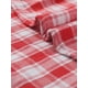 thumbnail image 5 of Camisa de botones de cuadros con cuello de punta y mangas cortas para mujer INSPIRE CHIC en cuadros rojos, 5 of 6