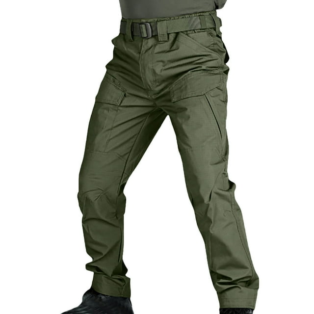Men's Cargo Pants for Outdoor Activities with Elastic Waist Loose Fit Soft -Style Trousers for Spring and Autumn
