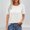 White, variant on Womens Summer Tops under $5! Xqxayjr 3/4 Length Sleeve Shirts for Women Lace Pleated Work Business Tee Shirts V Neck Summer Dressy Casual Trendy 2025 Blouse Clothing