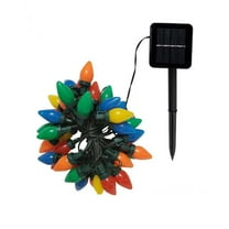 WEGFTDUOP Christmas Decoration Solar Strawberry String Lights Outdoor - 20LED Multicolor Strawberry Lights, Solar Christmas Lights For Tree, Home, Garlan