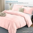 thumbnail image 6 of VEGAS HOTEL COLLECTION Classic Egyptian Cotton 1-Piece Duvet Cover { Zippered Closure } 1000 Thread Count- Fabulous Solid Looking Color Pink - Full Size, 6 of 7