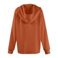 thumbnail image 5 of Oversize Pullover Hoodies for Women Trendy Fashion Solid Color Casual Hooded Button Long Sleeve Drawstring Sweatshirt Top, 5 of 7