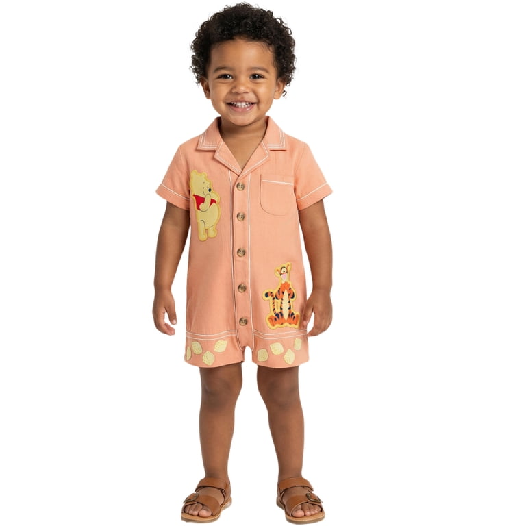 Winnie The Pooh Baby Boy Linen Romper photo 3