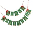 thumbnail image 4 of WRISTBIQUE 1 Set Festive Banner for Christmas Party Decoration Green Linen Square 11.8x5.3x0.04in, 4 of 8