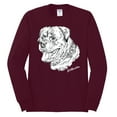thumbnail image 2 of Rottweiler Dog Lover Pet Owner Animal Lover Mens Long Sleeve Shirt, Maroon, 2XL, 2 of 4