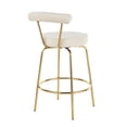 thumbnail image 4 of Rhonda Glam Counter Stool in Gold Metal and Cream Velvet by LumiSource - Set of 2, 4 of 6