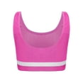 thumbnail image 4 of Raenseen Kids Girls Sleeveless Dance Crop Top Sports Bra Athletic Ballet Gymnastics T-Shirt Hot Pink 14, 4 of 9