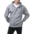 thumbnail image 3 of Pro Club Men's Heavyweight Full Zip Fleece Hoodie Heather Gray X-Large, 3 of 6