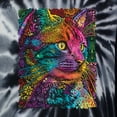 thumbnail image 2 of Colorful Cat Portrait | Cat Lover Owner | Dean Russo Art Animal Lover Unisex Hoodie Sweatshirt, Spiral Black, 2XL, 2 of 5