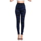 thumbnail image 1 of Pantalones de yoga Gibobby casuales para Mujeres Leggings elásticos Estampado de rayas térmicas azul XL, 1 of 5