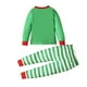 thumbnail image 3 of Conjunto de ropa navideña para bebés, niños y niñas, camiseta de manga larga estampada y pantalones a rayas, ropa verde para niños, 3 of 5