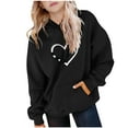 thumbnail image 2 of ATOGUTA Girl Winter Sweatshirt Long Sleeve Pullover Top Hoodie Kids Fall Winter Sweatshirts Size 5T-15, Black, 2 of 6
