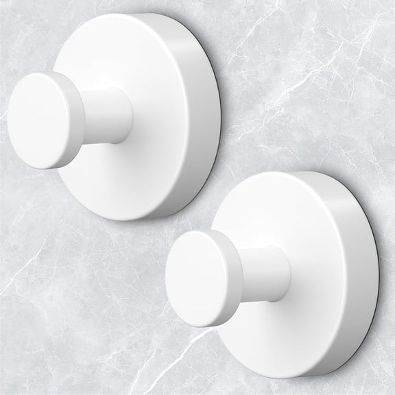 ABPETE Shower Hooks for Inside Shower,Suction Cup Hooks for Glass Window,Removable Towel Hooks for Bathrooms,2 Packs(White)