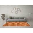 thumbnail image 3 of Ahgly Company Indoor Rectangle Abstract Orange Modern Area Rugs, 8' x 12', 3 of 4