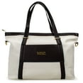 thumbnail image 6 of BADGLEY MISCHKA Anna Vegan Leather Tote Weekender Unisex Travel Bag (White), 6 of 10