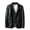 Black, variant on Mens Leather Jacket Casual Slim Fit Button Lapel Pockets Straight Jacket,,4XL