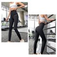 thumbnail image 4 of Mallas de compresión, pantalones capris de yoga de alto para mujer, celulitis, quemador de grasa, mallas deportivas para correr, control de barr Negro M Macarena Pantalones de yoga de compresión, 4 of 8
