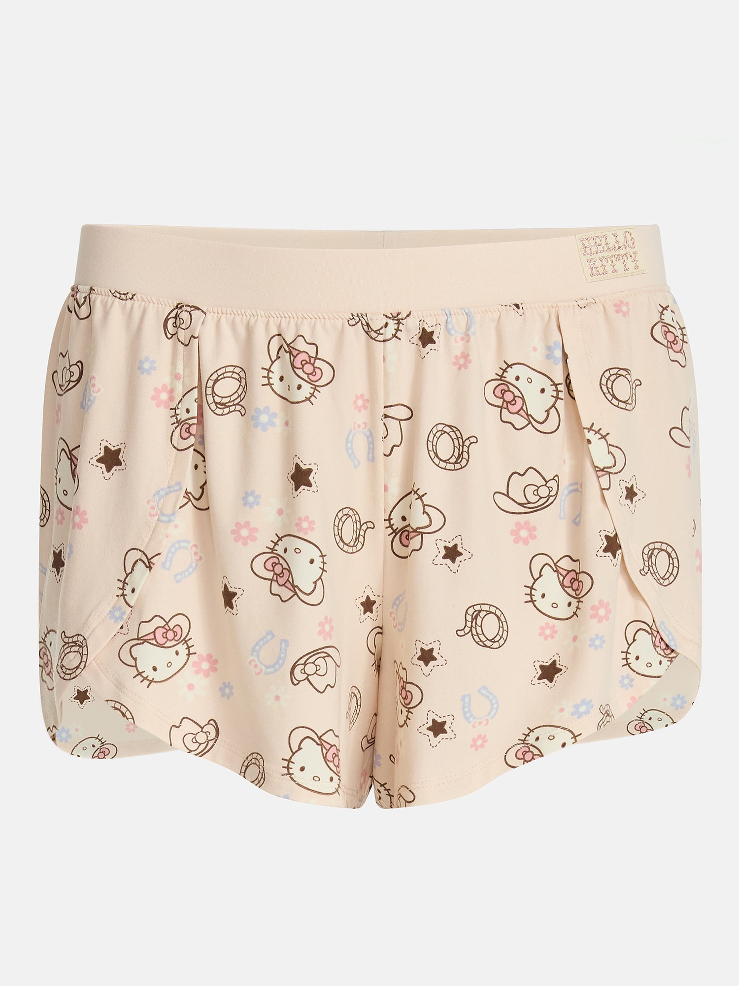Hello Kitty Women's and Women’s Plus Western Print Sleep Shorts, Sizes XS-3X