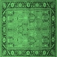 thumbnail image 1 of Ahgly Company Indoor Square Oriental Emerald Green Industrial Area Rugs, 3' Square, 1 of 4