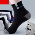 thumbnail image 1 of Calcetines de hombre de algodón con letras de media caña, deportivos, desodorantes, absorbentes del sudor, transpirables, calcetines de baloncesto para hombre Four Seasons, 1 of 5
