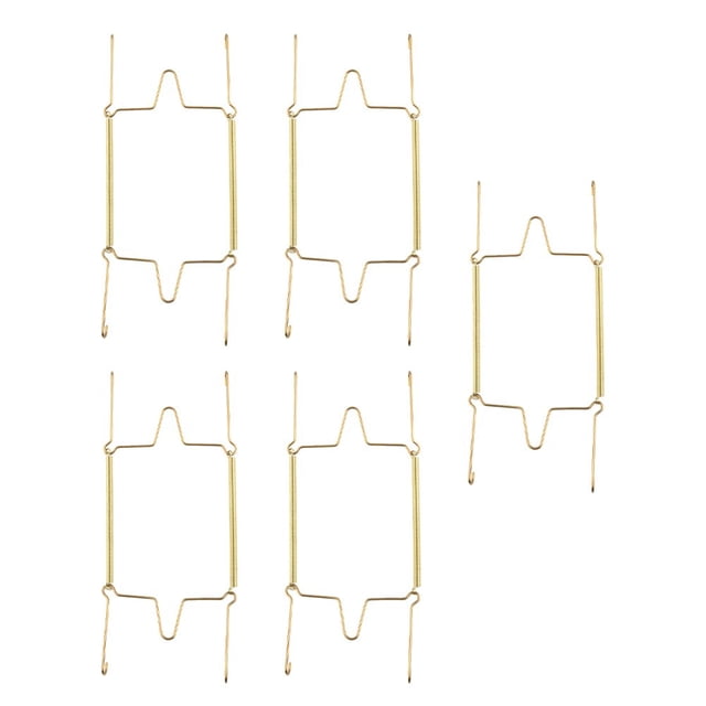 5 Sizes Wall Display Invisible Dish Hangers Adjustable Plate Spring Holder 1/5pc