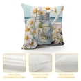 thumbnail image 4 of Fenyluxe Daisies Theme Pillow Covers Decorative Outdoor Square Pillowcase Summer Zipper Closure Home Furnishing 1 PC 12x12in, 4 of 5