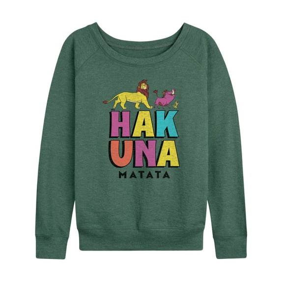 Disney - The Lion King - Hakuna Matata Stacked - Women's Lightweight French Terry Long Sleeve Shirt