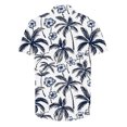 thumbnail image 3 of Men Lapel Neck Blouses Casual Tops Button Down Clothing Short Sleeve Tshirts Fashion Outfits, 3 of 4