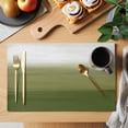 thumbnail image 2 of Sage Green Ombre Placemats Set of 4, Modern Abstract Art Texture Placemats for Dining Table, Place Mats for Kitchen Tabletop, Waterproof Wipeable Dining Table Mats Set, 2 of 9
