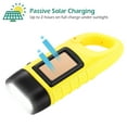 thumbnail image 4 of GeeRic 2-Pack Hand Crank Solar Powered Flashlight, Emergency Rechargeable LED Flashlight, Survival Flashlight, Quick Snap Carabiner Dynamo Flashlight Torch for Outdoor Sports, Yellow+Green, 4 of 7