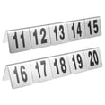 thumbnail image 5 of 10 placas de matrícula de acero inoxidable prácticas para sobremesa (11-20), 5 of 5