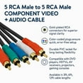 thumbnail image 3 of Cable Leader 12ft 5 RCA Male to 5 RCA Male Component Video + Audio Cable, 3 of 4