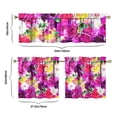 thumbnail image 6 of Pioneer Kitchen Curtains and Valance Set 24 Inch Tier Flower Power Curtains Small Drapes for Cafe Living Room Bathroom Farmhouse 3 Pieces Set Rod Pocket, 6 of 6