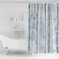 thumbnail image 4 of Blue Grey Branches Shower Curtains for Bathroom Waterproof Fabric Bath Curtains Decor Bath Tub Curtain Vintage Blue Forest Gray Decorative Shower Curtain Sets with 12 Hooks, 72x72 Inch, 4 of 6