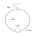thumbnail image 2 of Pulsera De Anillo Hueco Geométrico Para Mujer, Pulsera De Doble Cadena De Aleación, Accesorios De Boda Para Fiesta, Regalos De Joyería Para Mamá, Mujer, Esposa Y Niña Advancent  AP006149-02, 2 of 6