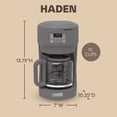 thumbnail image 4 of Haden Chelsea 10 Cup Digital Drip Coffee Maker with Glass Carafe, Grey, 4 of 9