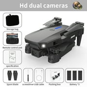E88 Drone with HD Dual Camera, Mini Drone Foldable RC Quadcopter with Brushless Motor, Toys Gifts for Kids and Adults Beginners, Black