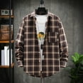 thumbnail image 2 of Entyinea Free Dress Shirt for Men Long Sleeve Shirt Performance Button Down Shirt Brown XXL, 2 of 3