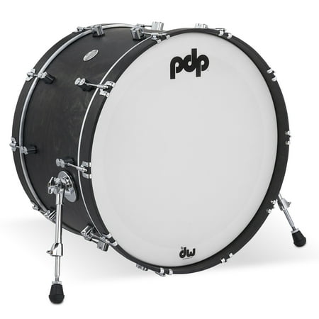 PDP Concept Classic 14x24 Ebony Stain Kick Drum with Ebony Stain Hoops