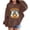 Coffee, variant on CPNG Girls and Boys Halloween Hoodies Long Sleeve Hooded Sweatshirt with Halloween Theme Print Loose Fit Casual Daily Pullovers Tops